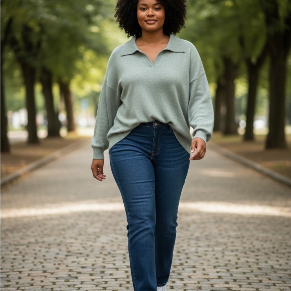 Cherish Gray Crew Neck Sweater